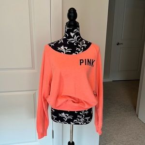 PINK Off-the-Shoulder Sweatshirt